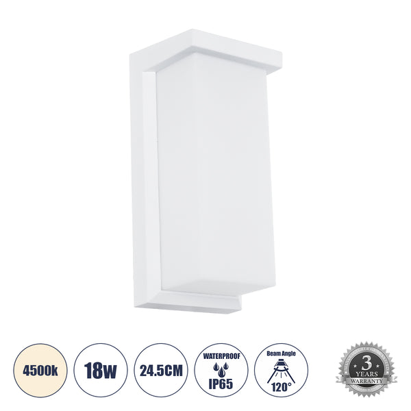 LOFT 60760 Wandleuchte – Innen-/Außenwandleuchte LED 18 W 1890 lm 120° AC175–265 V wasserdicht IP65 – Bridgelux-Chip – 3 Jahre Garantie