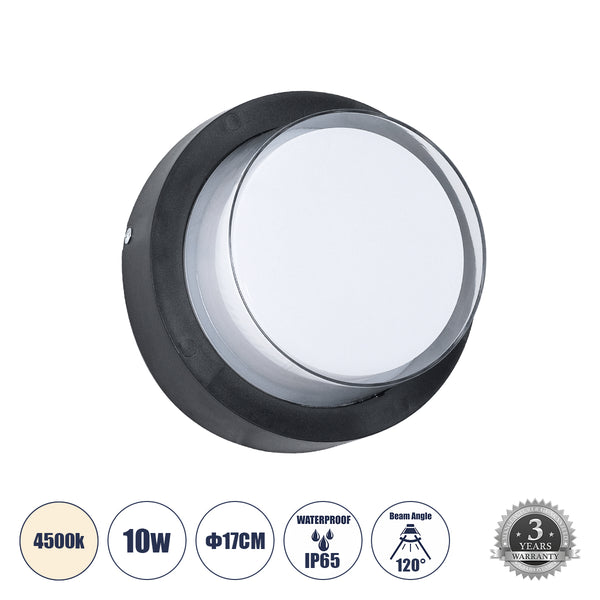 NEXUS Wandleuchte – Innen-/Außenwandleuchte LED 10 W 1050 lm 120° AC175–265 V wasserdicht IP65 – Bridgelux-Chip – 3 Jahre Garantie