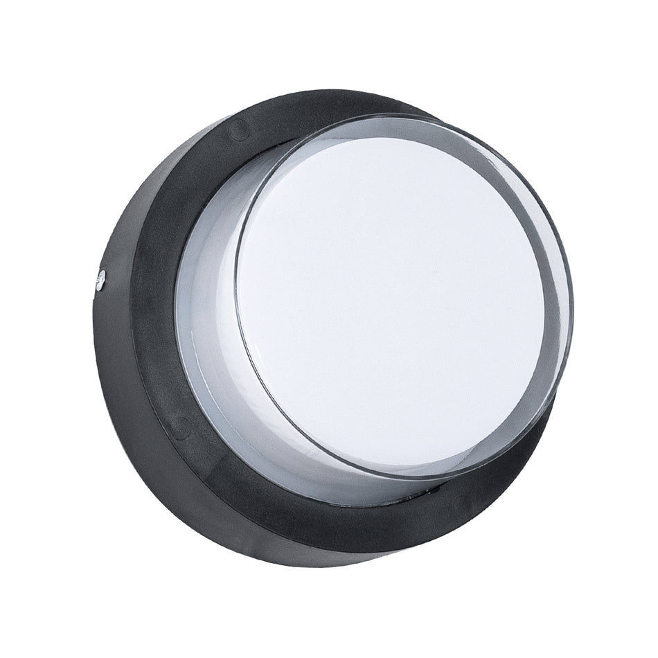 GLOBOSTAR® NEXUS 60761 Μοντέρνο Φωτιστικό Τοίχου - Απλίκα LED 10W 1050lm 120° AC 220-240V Αδιάβροχο IP65 Φυσικό Λευκό 4500K - Bridgelux SMD Chip - Μαύρο Ματ - Μ17 x Π17 x Υ9cm - 3 Χρόνια Εγγύηση