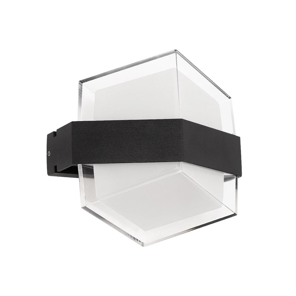 EMPIRE 60781 Μοντέρνο Φωτιστικό Τοίχου - Απλίκα LED 12W 1200lm 120° AC 220-240V Αδιάβροχο IP65 Θερμό Λευκό 2700K - Bridgelux SMD Chip & TÜV SÜD Driver - Μαύρο Ματ - Μ18.5 x Π10 x Υ17.5cm - 3 Χρόνια Εγγύηση