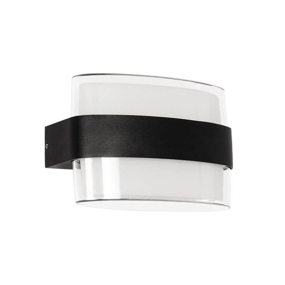 EMPIRE 60783 Μοντέρνο Φωτιστικό Τοίχου - Απλίκα LED 12W 1200lm 120° AC 220-240V Αδιάβροχο IP65 Θερμό Λευκό 2700K - Bridgelux SMD Chip & TÜV SÜD Driver - Μαύρο Ματ - Μ18.5 x Π9 x Υ12cm - 3 Χρόνια Εγγύηση