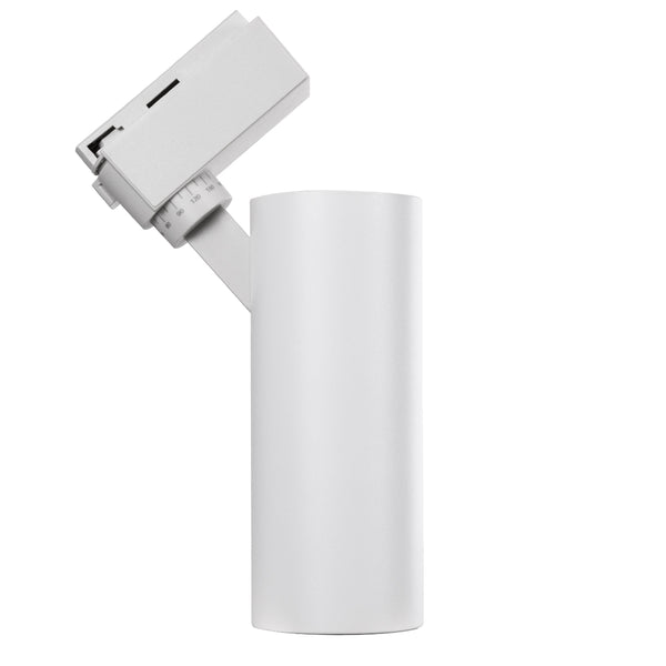 LUGANO Einphasige LED-Schienenleuchte 20 W 2400 lm 36° Acryl HQ-LINSE AC 220-240 V IP20 Φ6,5 x H22 cm Warmweiß 2700 K – EUROTRACK®-System 1L+1N – Weiß – Bridgelux-Chip – TÜV-zertifizierter Treiber – 5 Jahre Garantie