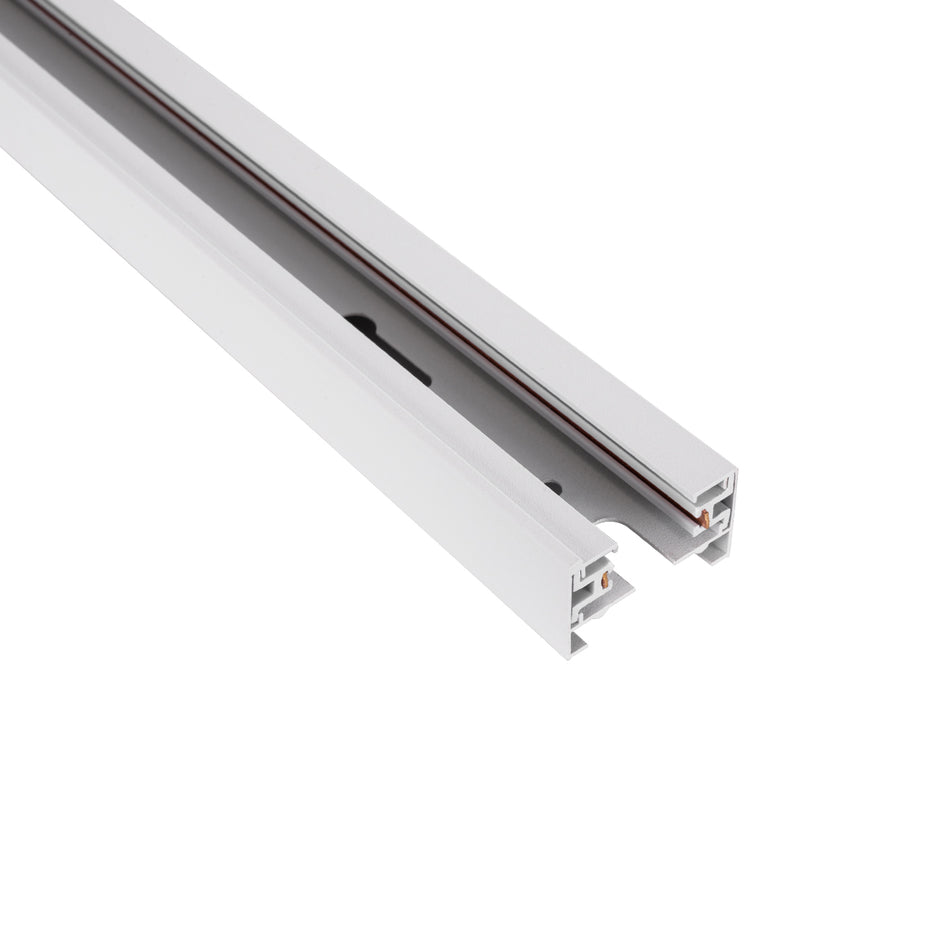 EUROTRACK-1PH 60902 Μονοφασική Ράγα 2 Καλωδίων 1L+1N για Σύστημα Ράγας Eurotrack-1PH  IP20 - Λευκό Ματ - Μ100 x Π3.6 x Υ2cm