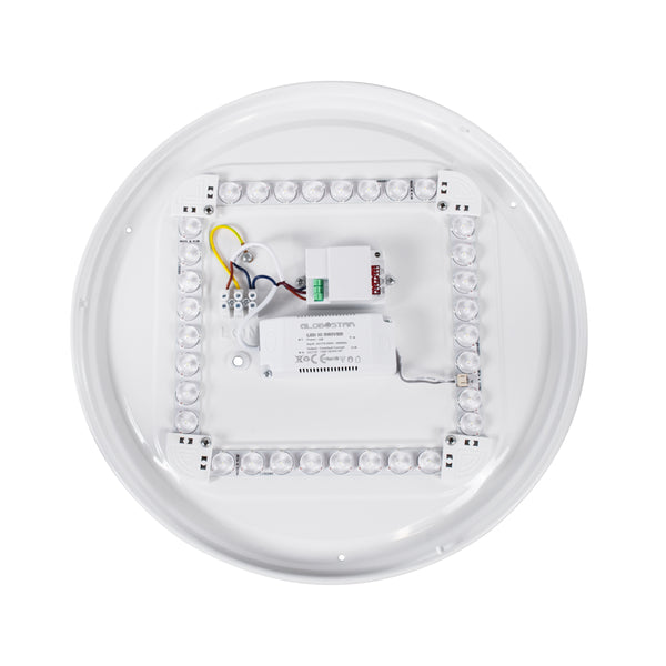 SENSORANO 60994 LED-Deckenleuchte, 30 W, 3000 lm, 120 ° AC, 220–240 V, mit integriertem, einstellbarem Mikrowellen-Bewegungssensorsystem – wasserdicht IP54 – Bridgelux-Chips – 3 Jahre Garantie