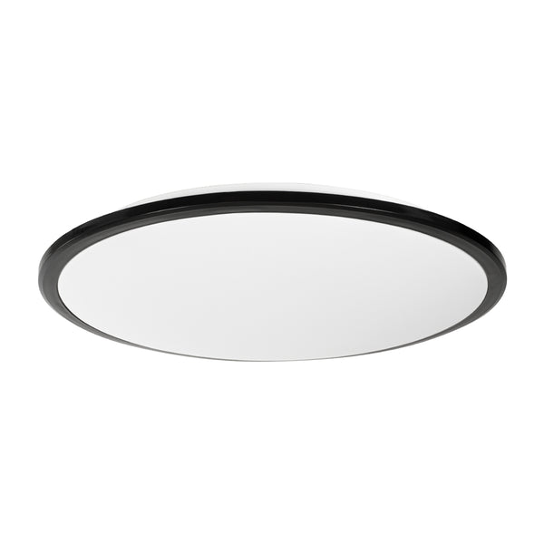 TUFFIN 60998 LED-Deckenleuchte, 36 W, 4140 lm, 120 ° AC, 220–240 V, wasserdicht, IP54, Kaltweiß 6000 K – Schwarz – Bridgelux-Chips – 3 Jahre Garantie