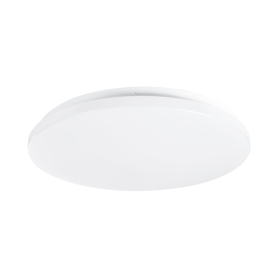 GLOBOSTAR® CELANO 61010 Φωτιστικό Πλαφονιέρα Οροφής LED 30W 2700lm 120° AC 220-240V Αδιάβροχο IP54 Θερμό Λευκό 2700K - Lumileds SMD Chip - Λευκό Γαλακτερό - Μ33 x Π33 x Υ6cm - 3 Χρόνια Εγγύηση