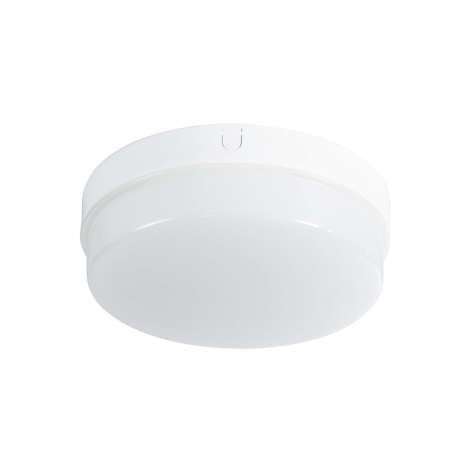 GLOBOSTAR® REVANO 61016 Φωτιστικό Πλαφονιέρα Οροφής LED 15W 1350lm 180° AC 220-240V Αδιάβροχο IP54 Θερμό Λευκό 2700K - Lumileds SMD Chip - Λευκό Γαλακτερό - Μ17 x Π17 x Υ5cm - 2 Χρόνια Εγγύηση