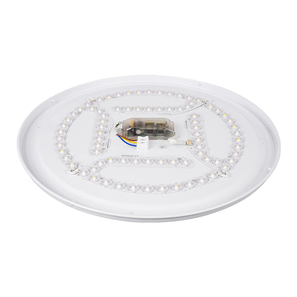 AVA 61017 Πλαφονιέρα Οροφής LED CCT 76W 8372lm 120° AC 220-240V - Εναλλαγή Φωτισμού μέσω Τηλεχειριστηρίου All In One Ψυχρό Λευκό 6000k+Φυσικό Λευκό 4500k+Θερμό Λευκό 2700k Dimmable Φ48cm - Λευκό - 3 Years Warranty