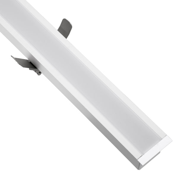 LUCA 61033 Γραμμικό Χωνευτό Φωτιστικό Linear LED CCT 54W 6500lm 120° AC 220-240V Μ121.5 x Π5 x Υ4cm - Εναλλαγή Φωτισμού μέσω Τηλεχειριστηρίου All In One Ψυχρό 6000k+Φυσικό 4500k+Θερμό 2700k Dimmable - Λευκό - 3 Years Warranty