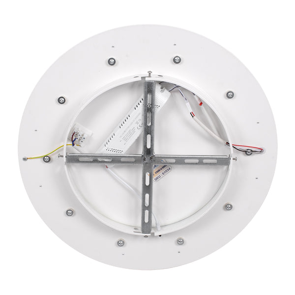 ARIANA 61034 Deckenleuchte Circle LED CCT 55 W 6376 lm 120° AC 220–240 V – Beleuchtung per Fernbedienung schalten, alles in einem Kaltweiß 6000 K + Naturweiß 4500 K + Warmweiß 2700 K, dimmbar Φ48 cm – Schwarz – 3 Jahre Garantie