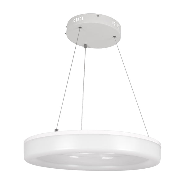 ARIANA 61038 Κρεμαστή Πλαφονιέρα Οροφής Κύκλος LED CCT 55W 6376lm 120° AC 220-240V - Εναλλαγή Φωτισμού μέσω Τηλεχειριστηρίου All In One Ψυχρό Λευκό 6000k+Φυσικό Λευκό 4500k+Θερμό Λευκό 2700k Dimmable Φ48cm - Λευκό - 3 Years Warranty