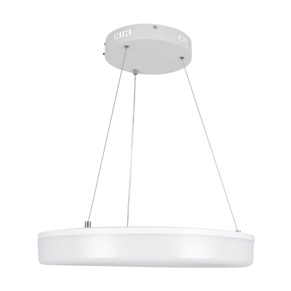 ARIANA 61038 Κρεμαστή Πλαφονιέρα Οροφής Κύκλος LED CCT 55W 6376lm 120° AC 220-240V - Εναλλαγή Φωτισμού μέσω Τηλεχειριστηρίου All In One Ψυχρό Λευκό 6000k+Φυσικό Λευκό 4500k+Θερμό Λευκό 2700k Dimmable Φ48cm - Λευκό - 3 Years Warranty