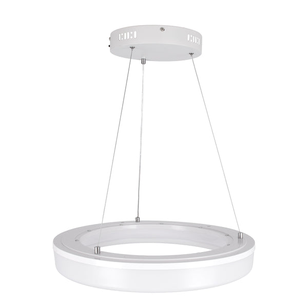 ARIANA 61038 Κρεμαστή Πλαφονιέρα Οροφής Κύκλος LED CCT 55W 6376lm 120° AC 220-240V - Εναλλαγή Φωτισμού μέσω Τηλεχειριστηρίου All In One Ψυχρό Λευκό 6000k+Φυσικό Λευκό 4500k+Θερμό Λευκό 2700k Dimmable Φ48cm - Λευκό - 3 Years Warranty