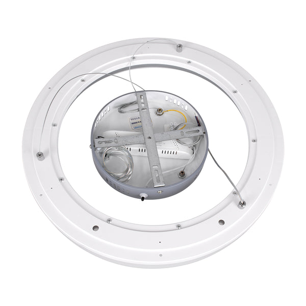 ARIANA 61039 Κρεμαστή Πλαφονιέρα Οροφής Κύκλος LED CCT 55W 6376lm 120° AC 220-240V - Εναλλαγή Φωτισμού μέσω Τηλεχειριστηρίου All In One Ψυχρό Λευκό 6000k+Φυσικό Λευκό 4500k+Θερμό Λευκό 2700k Dimmable Φ48cm - Ανθρακί - 3 Years Warrant