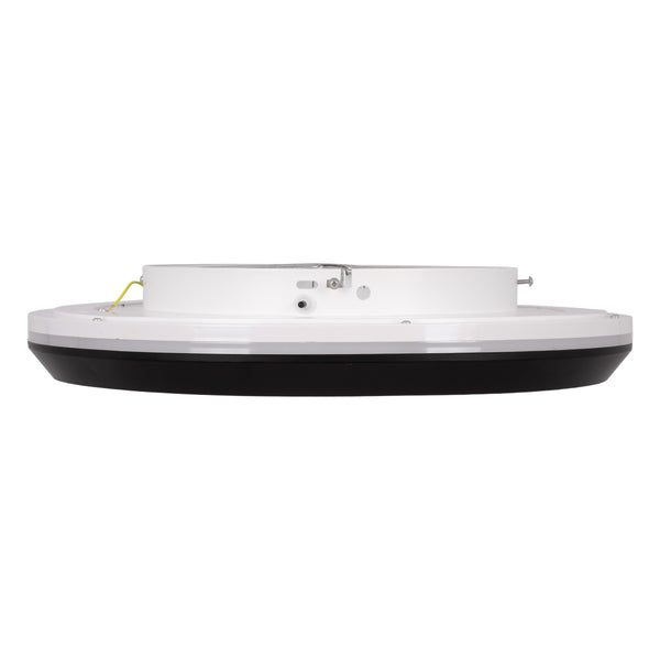 MELINA 61040 Πλαφονιέρα Οροφής Κύκλος LED CCT 55W 6376lm 120° AC 220-240V - Εναλλαγή Φωτισμού μέσω Τηλεχειριστηρίου All In One Ψυχρό Λευκό 6000k+Φυσικό Λευκό 4500k+Θερμό Λευκό 2700k Dimmable Φ48cm - Μαύρο - 3 Years Warranty