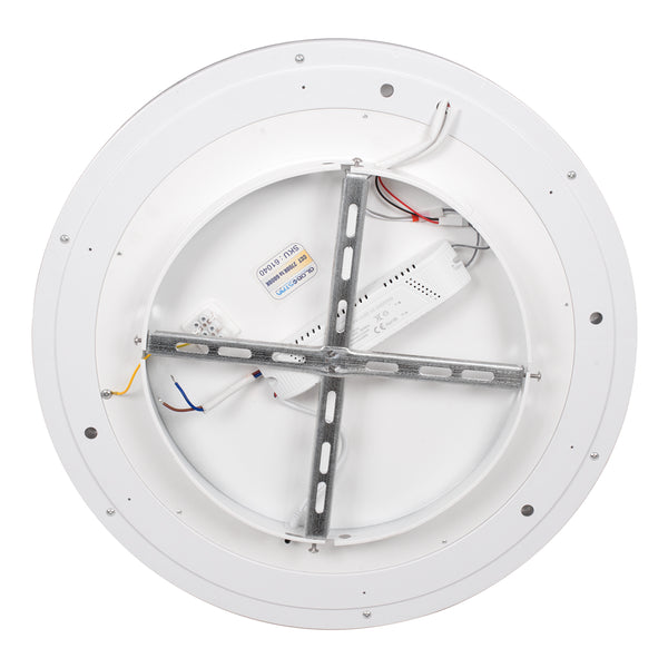 MELINA 61040 Deckenleuchte Circle LED CCT 55 W 6376 lm 120 ° AC 220–240 V – Beleuchtung per Fernbedienung schalten, alles in einem, Kaltweiß 6000 K + Naturweiß 4500 K + Warmweiß 2700 K, dimmbar Φ48 cm – Schwarz – 3 Jahre Garantie