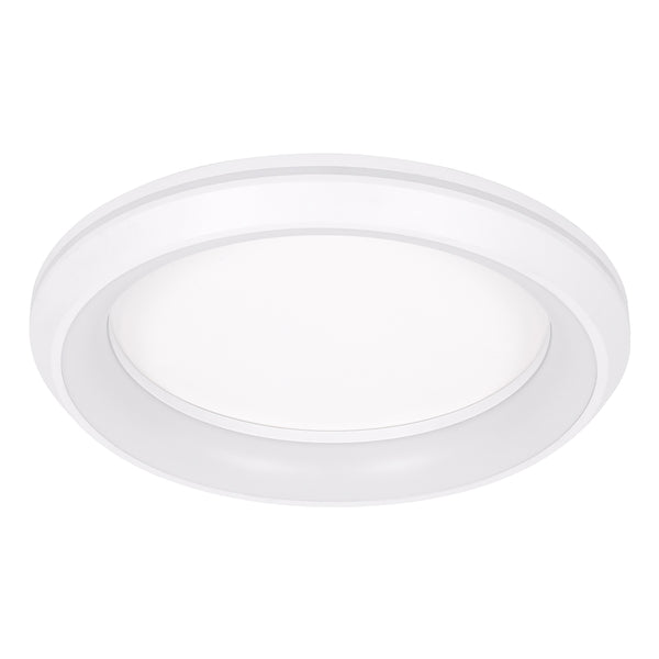 MELINA 61041 Πλαφονιέρα Οροφής Κύκλος LED CCT 55W 6376lm 120° AC 220-240V - Εναλλαγή Φωτισμού μέσω Τηλεχειριστηρίου All In One Ψυχρό Λευκό 6000k+Φυσικό Λευκό 4500k+Θερμό Λευκό 2700k Dimmable Φ48cm - Λευκό - 3 Years Warranty