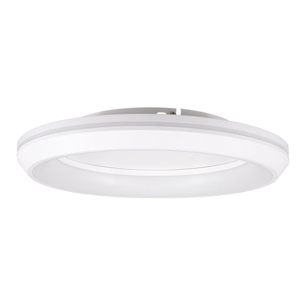 MELINA 61041 Deckenleuchte Circle LED CCT 55 W 6376 lm 120° AC 220–240 V – Beleuchtung per Fernbedienung schalten, alles in einem Kaltweiß 6000 K + Naturweiß 4500 K + Warmweiß 2700 K, dimmbar Φ48 cm – Weiß – 3 Jahre Garantie