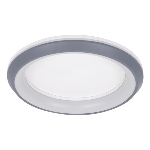 MELINA 61042 Deckenleuchte Circle LED CCT 55 W 6376 lm 120 ° AC 220–240 V – Beleuchtung per Fernbedienung schalten, alles in einem Kaltweiß 6000 K + Naturweiß 4500 K + Warmweiß 2700 K, dimmbar Φ48 cm – Anthrazit – 3 Jahre Garantie