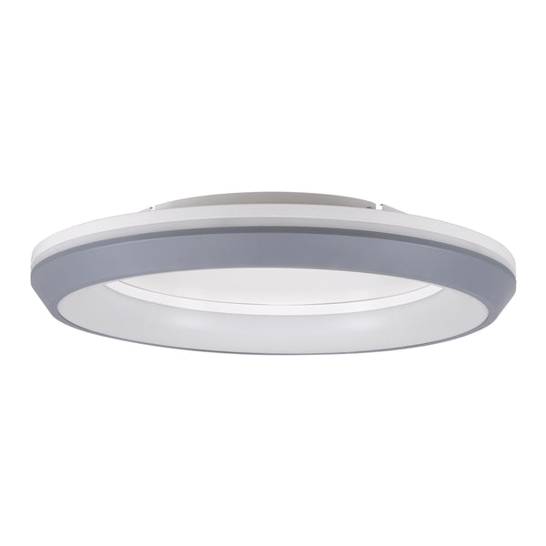 MELINA 61042 Deckenleuchte Circle LED CCT 55 W 6376 lm 120 ° AC 220–240 V – Beleuchtung per Fernbedienung schalten, alles in einem Kaltweiß 6000 K + Naturweiß 4500 K + Warmweiß 2700 K, dimmbar Φ48 cm – Anthrazit – 3 Jahre Garantie