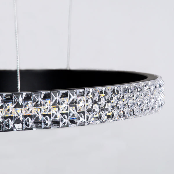 DIAMOND TETRA 61148 Κρεμαστό Φωτιστικό Δαχτυλίδι-Κύκλος LED CCT 150W 18379lm 360° AC 220-240V - Εναλλαγή Φωτισμού μέσω Τηλεχειριστηρίου All In One Dimmable - 3 Years Warranty