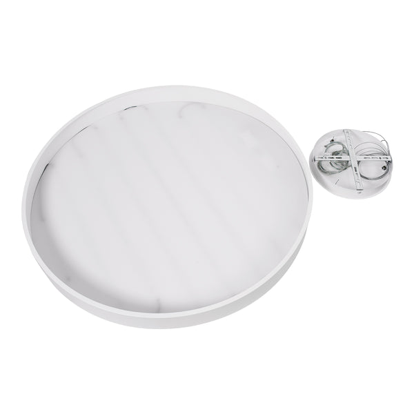 BURTON 61205-S Πλαφονιέρα Οροφής LED CCT 100W 11020lm 120° AC 220-240V - Εναλλαγή Φωτισμού μέσω Τηλεχειριστηρίου All In One Ψυχρό 6000k+Φυσικό 4500k+Θερμό 2700k Dimmable Φ80cm - Λευκό - 3 Years Warranty