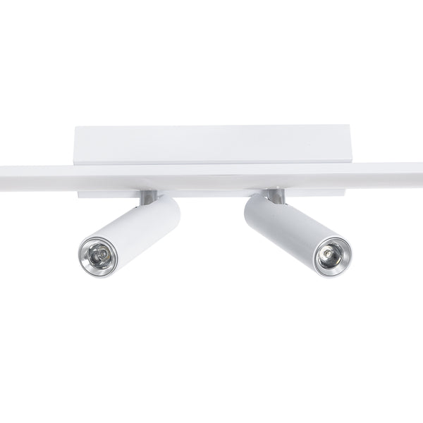 BARETTI 61227 Φωτιστικό Οροφής Linear Design LED CCT με Κινούμενα Σποτ LED Downlight 24W 2688lm 160° & 45° AC 220-240V IP20  - Εναλλαγή Φωτισμού μέσω Διακόπτη On/Off All In One Ψυχρό 6000k+Φυσικό 4500k+Θερμό 2700k - Μ80 x Π5.5 x Υ5 cm - Λευκό - 3 Χρόνι...