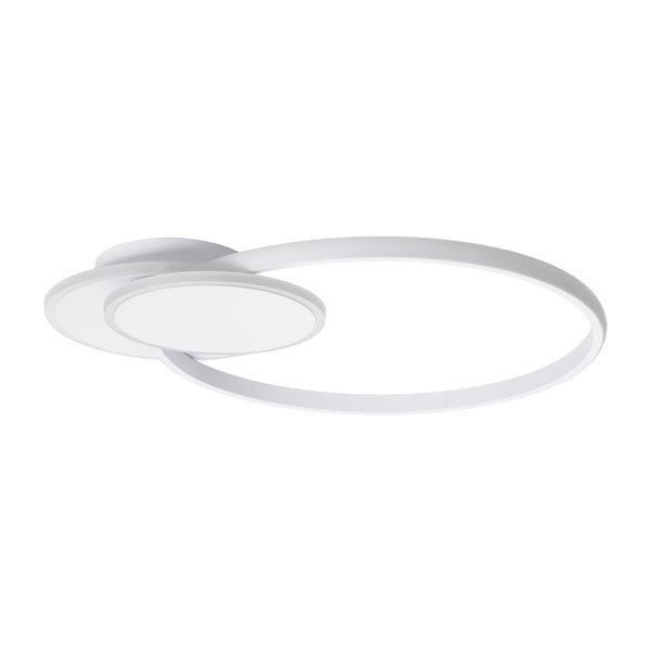 CIRCUO 61230 Deckenleuchte Ring-Circle LED CCT 75 W 8400 lm 360° AC 220–240 V – Beleuchtung per Fernbedienung schalten, alles in einem, kalt 6000 K + natürlich 4500 K + warm 2700 K, dimmbar – 3 Jahre Garantie