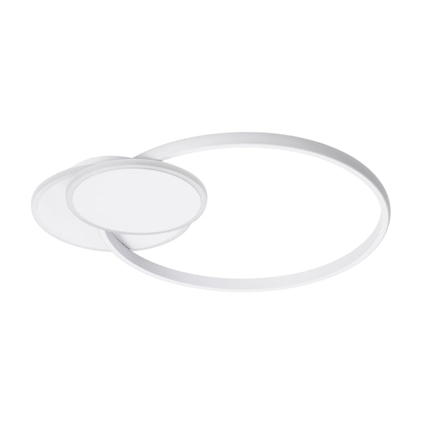 CIRCUO 61230 Deckenleuchte Ring-Circle LED CCT 75 W 8400 lm 360° AC 220–240 V – Beleuchtung per Fernbedienung schalten, alles in einem, kalt 6000 K + natürlich 4500 K + warm 2700 K, dimmbar – 3 Jahre Garantie