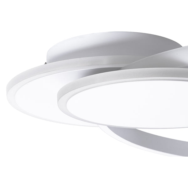 CIRCUO 61230 Φωτιστικό Οροφής Δαχτυλίδι-Κύκλος LED CCT 75W 8400lm 360° AC 220-240V - Εναλλαγή Φωτισμού μέσω Τηλεχειριστηρίου All In One Ψυχρό 6000k+Φυσικό 4500k+Θερμό 2700k Dimmable Μ53 x Π42.5 x Υ9cm - Λευκό - 3 Years Warranty