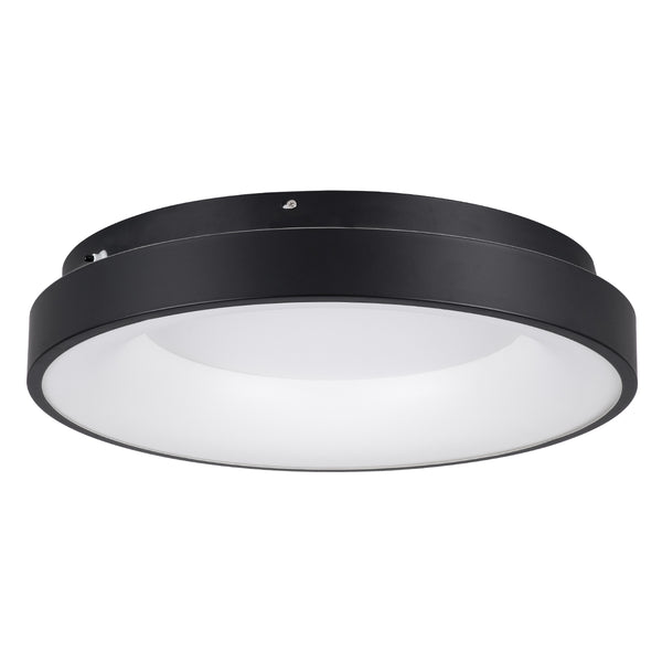 SALEM 61233 Deckenleuchte Ring-Circle LED CCT 75 W 8625 lm 120° AC 220–240 V – Beleuchtung per Fernbedienung schalten, alles in einem, kalt 6000 K + natürlich 4500 K + warm 2700 K, dimmbar Φ45 cm – Schwarz – 3 Jahre Garantie