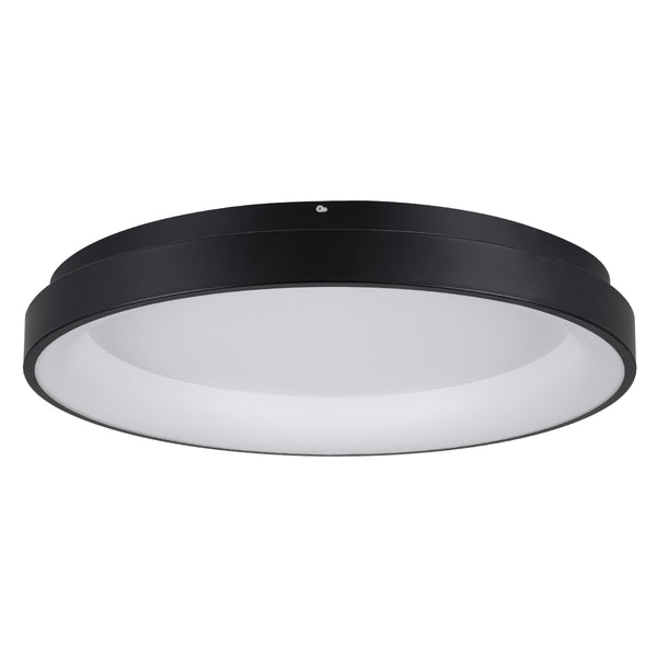 SALEM 61237 Πλαφονιέρα Οροφής Δαχτυλίδι-Κύκλος LED CCT 105W 12075lm 120° AC 220-240V - Εναλλαγή Φωτισμού μέσω Τηλεχειριστηρίου All In One Ψυχρό 6000k+Φυσικό 4500k+Θερμό 2700k Dimmable Φ60cm - Μαύρο - 3 Years Warranty