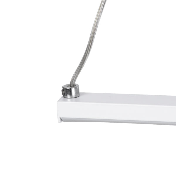 ROME 61295 Κρεμαστό Φωτιστικό Οροφής Linear Design LED CCT 24W 2640lm 200° AC 220-240V - Εναλλαγή Φωτισμού μέσω Διακόπτη On/Off All In One Ψυχρό 6000k+Φυσικό 4500k+Θερμό 2700k Μ65.5 x Π4 x Υ33cm - Λευκό - 3 Years Warranty