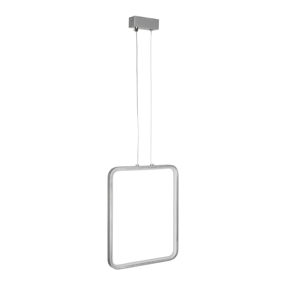 NEROBA 61304 Μοντέρνο Κρεμαστό Φωτιστικό Οροφής LED 18W 1980lm 360°  IP20 Ρυθμιζόμενο Λευκό CCT με On/Off 2700K/4500K/6000K - Lumileds SMD Chip - Νίκελ Βούρτσας - Μ29 x Π2 x Υ36cm - 3 Χρόνια Εγγύηση