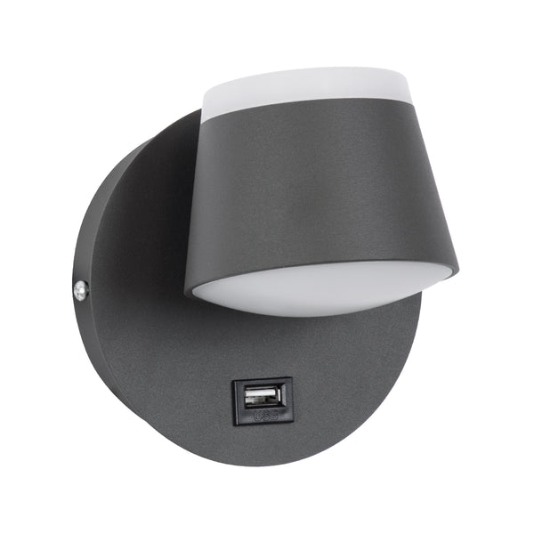 REGENCY Moderne Wandleuchte, Nachttisch-LED, 8 W, 920 lm, 120 ° AC 220–240 V – Leselicht nach oben/unten – USB-Ladegerät 3 A