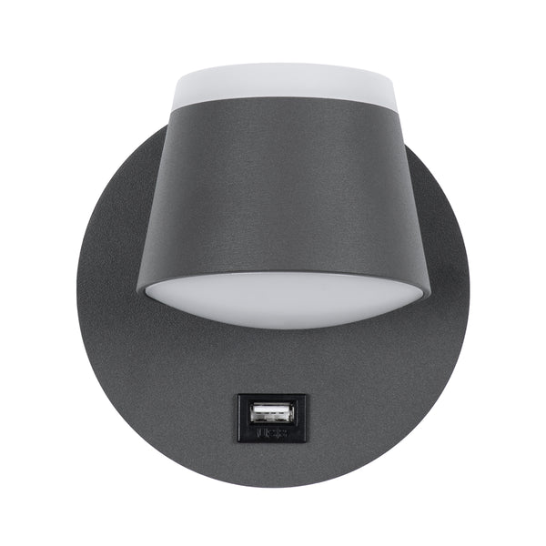 REGENCY Moderne Wandleuchte, Nachttisch-LED, 8 W, 920 lm, 120 ° AC 220–240 V – Leselicht nach oben/unten – USB-Ladegerät 3 A