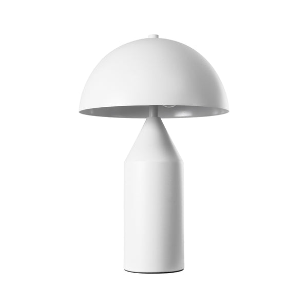 URANUS -S 61450 Lampa de masă modernă 2 X E27 AC220-240V IP20 - φ25 X Y39cm - clopot de metal alb cu comutator de pornire/oprire - 5 ani garanție