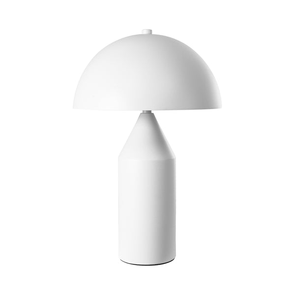 URANUS -S 61450 Lampa de masă modernă 2 X E27 AC220-240V IP20 - φ25 X Y39cm - clopot de metal alb cu comutator de pornire/oprire - 5 ani garanție