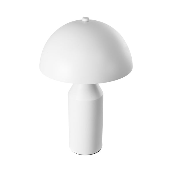 URANUS -S 61450 Lampa de masă modernă 2 X E27 AC220-240V IP20 - φ25 X Y39cm - clopot de metal alb cu comutator de pornire/oprire - 5 ani garanție