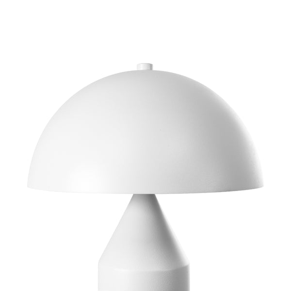 URANUS -S 61450 Lampa de masă modernă 2 X E27 AC220-240V IP20 - φ25 X Y39cm - clopot de metal alb cu comutator de pornire/oprire - 5 ani garanție