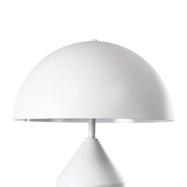 Uranus -m 61454 Lampa de masă modernă 2 X E27 AC220-240V IP20 - φ35 X Y54CM - BLOL METAL ALB cu comutator de pornire/oprire - 5 ani garanție