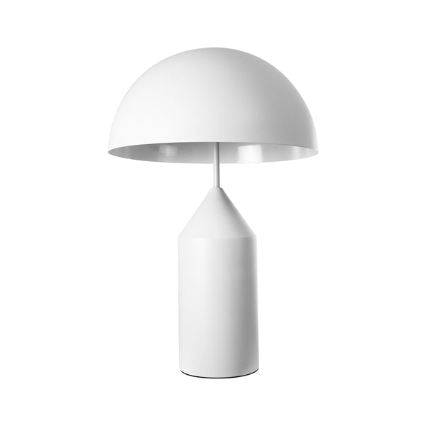 Uranus -L 61458 Lampa de masă modernă 2 X E27 AC220-240V IP20 - φ50 X Y77cm - Bell Metal White cu comutator On/Off - 5 ani garanție