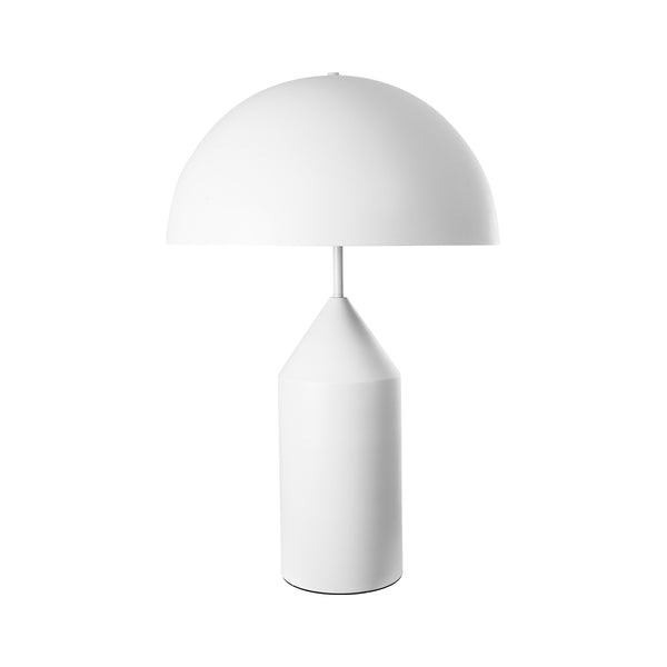 Uranus -L 61458 Lampa de masă modernă 2 X E27 AC220-240V IP20 - φ50 X Y77cm - Bell Metal White cu comutator On/Off - 5 ani garanție