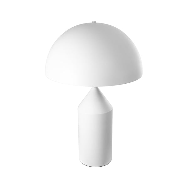 Uranus -L 61458 Lampa de masă modernă 2 X E27 AC220-240V IP20 - φ50 X Y77cm - Bell Metal White cu comutator On/Off - 5 ani garanție