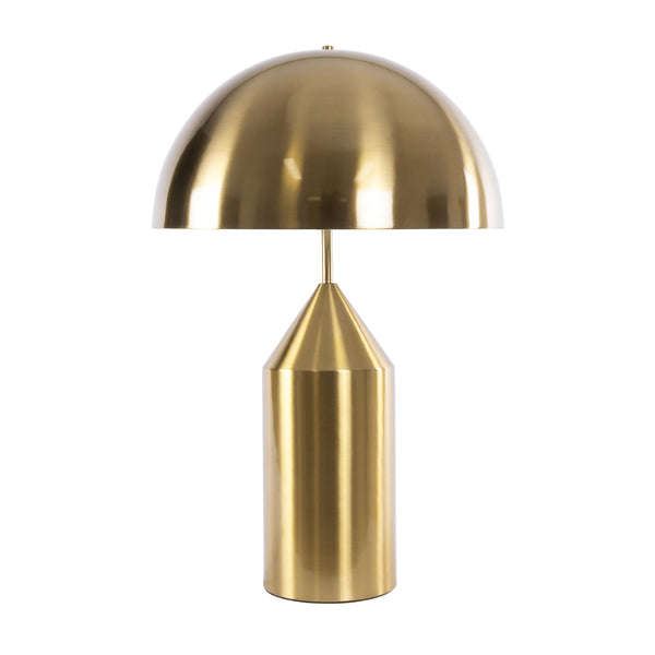 URANUS-L 61459 Moderne Tischlampe, tragbar, zweiflammig, 2 x E27, AC220–240 V, IP20 – Φ50 x H77 cm – goldene Metallglocke mit Ein-/Aus-Schalter – 5 Jahre Garantie