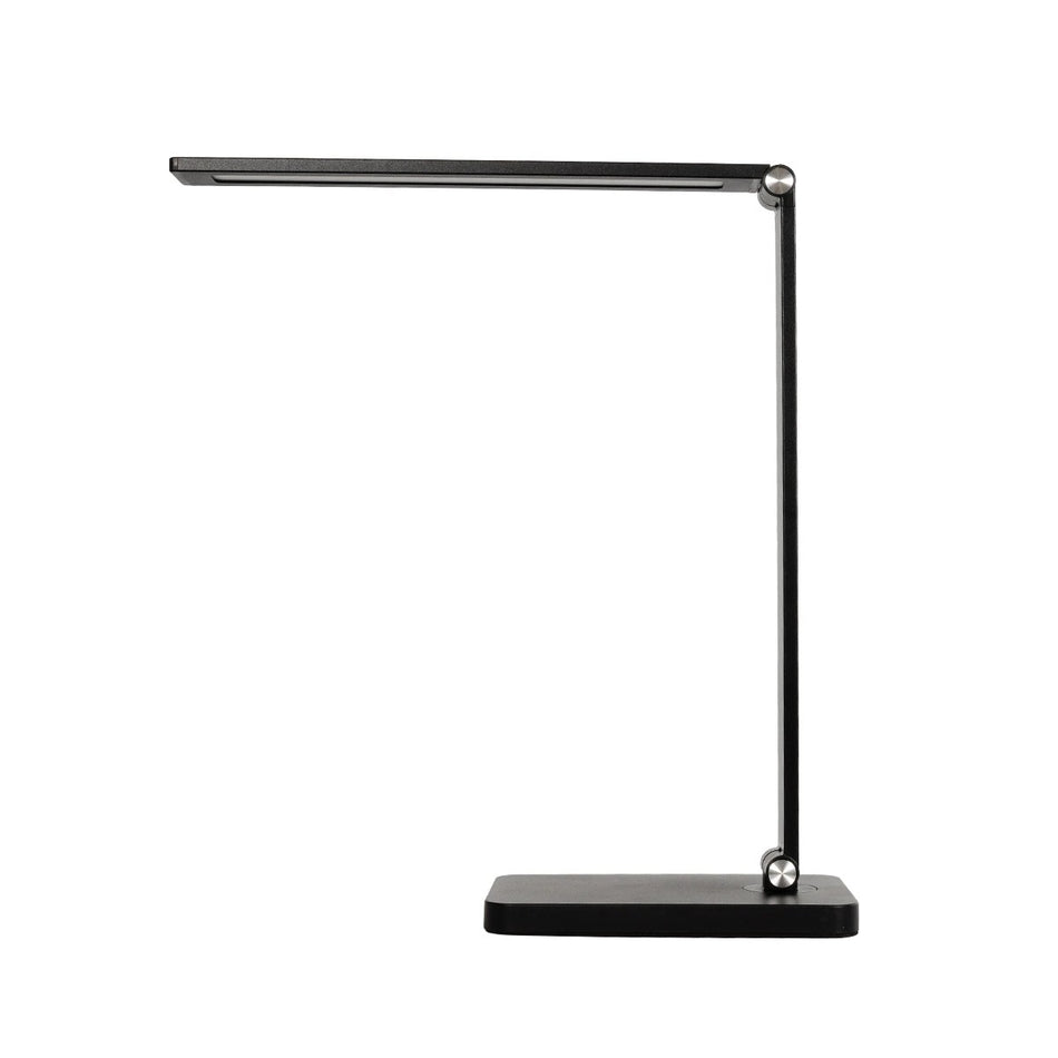 TEBLA 60481 Μοντέρνο Επιτραπέζιο Φωτιστικό Γραφείου LED 5W 500lm 120° AC 220-240V IP20 Ρυθμιζόμενο Λευκό CCT με Αφή 2700K/4500K/6000K Dimmable - Bridgelux SMD Chip - Μαύρο - Μ11 x Π31 x Υ52cm - 2 Χρόνια Εγγύηση