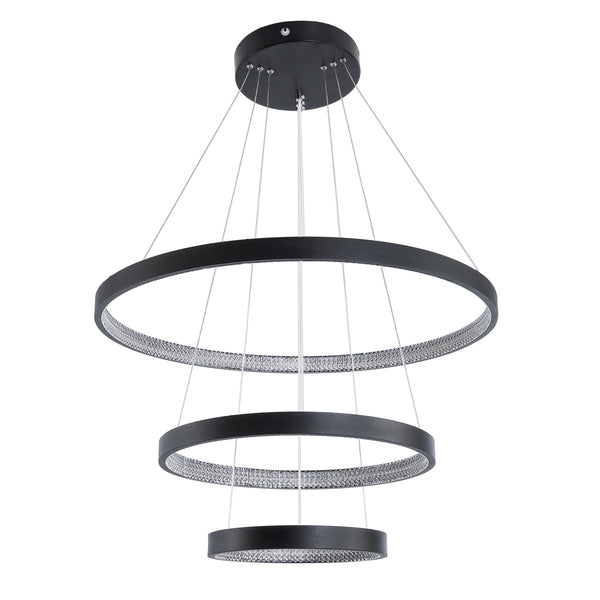 DIAMOND TRIO 61523 Pendelleuchte Ring-Circle LED CCT 100 W 11200 lm 360° AC 220–240 V – Beleuchtung über All-in-One-Fernbedienung schalten – 3 Jahre Garantie