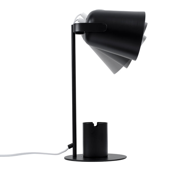 PenCase 61563 Modern Office Lighting Light - Portatiff - Single 1 X E27 Black Metal Bell cu comutator On/Off - Carcasă pentru creion și bază de telefon - L12 X W15 X H38CM