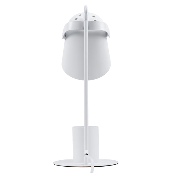 Pencase 61564 Modern Office Lighting Light - Portatiff - Single 1 X E27 Bell Metal White cu comutator On/Off - Creioane și bază de telefon - L12 X W15 X H38CM