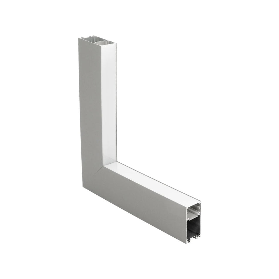 ALP-CORNER-IN90 LUMILINE 61771 Επιφανειακό / Κρεμαστό Προφίλ Αλουμινίου Γωνία με Λευκό Γαλακτερό Πατητό Κάλυμμα για Ταινίες LED IP20 - Γκρι Ανθρακί Ματ - Μ30 x Π3.5 x Υ7cm